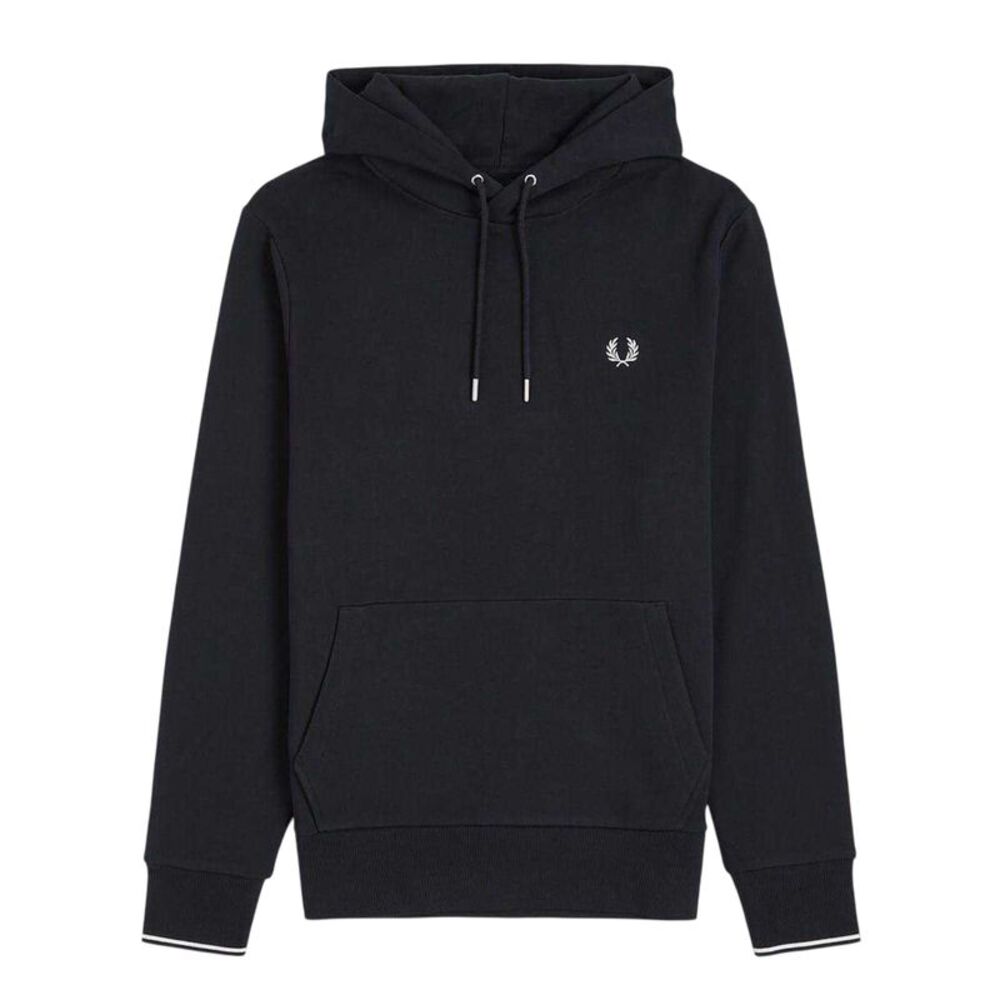 Fred Perry Mens Logo Hoodie / Navy